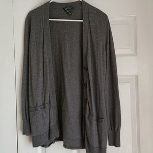 Ralph Lauren Open Front, Button Cardigan